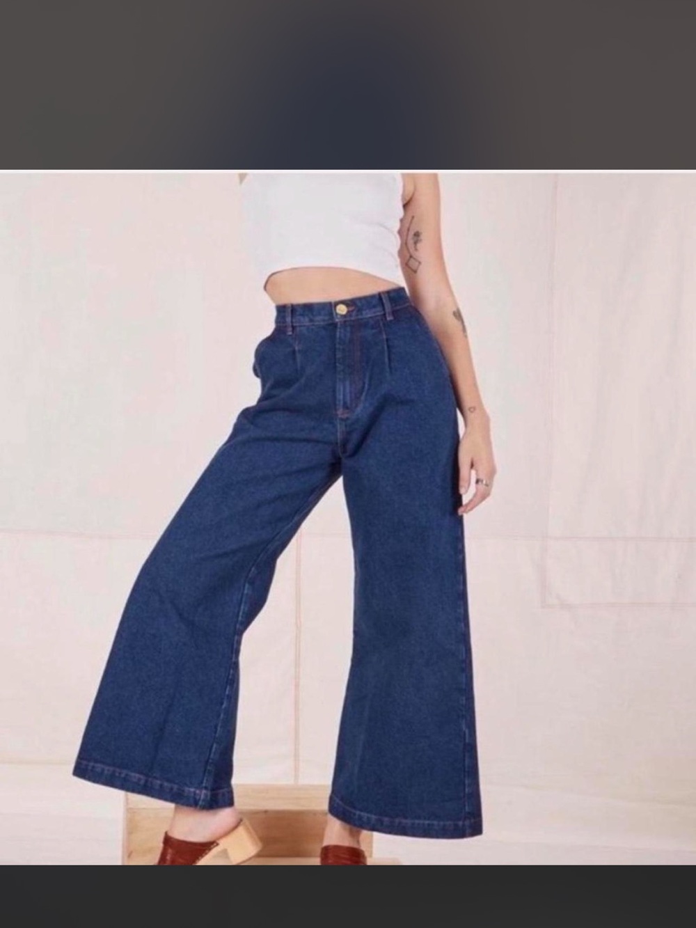 Big Bud Press Dark Blue Wide Leg High-Rise Jeans